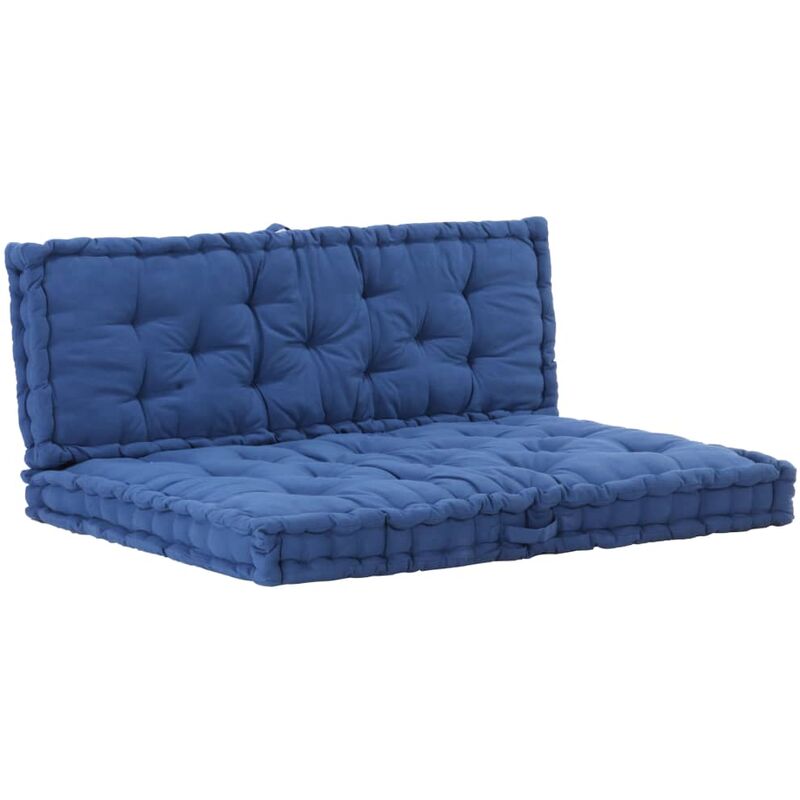 

Cojines para muebles de palés 2 unidades algodón azul claro