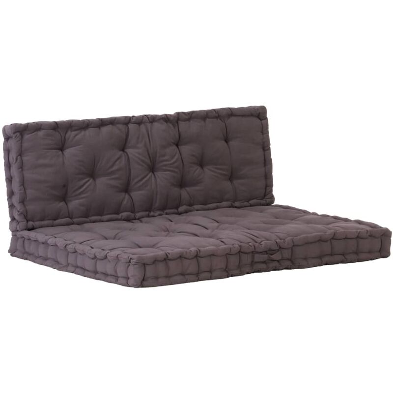 

Cojines para muebles de palets 2 unidades algodón antracita - Gris