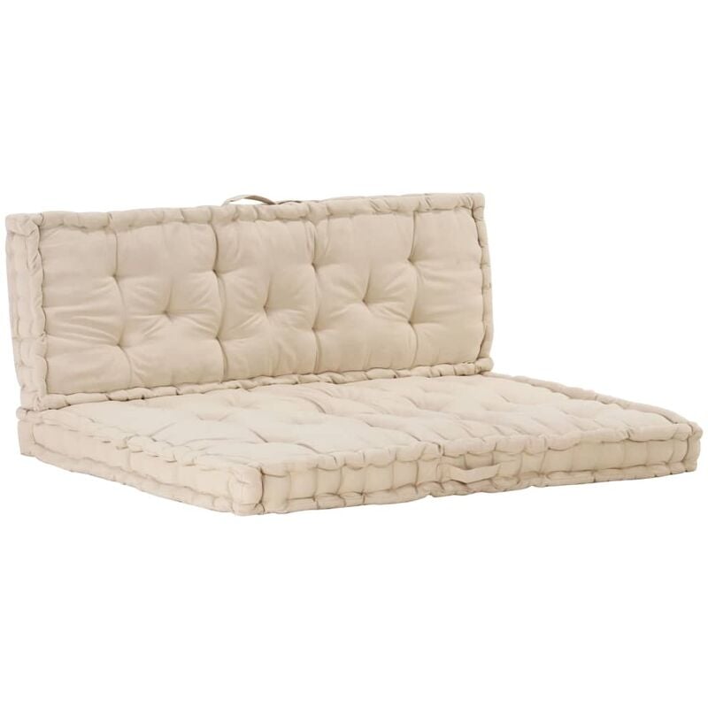 

Cojines para muebles de palets 2 unidades algodón beige