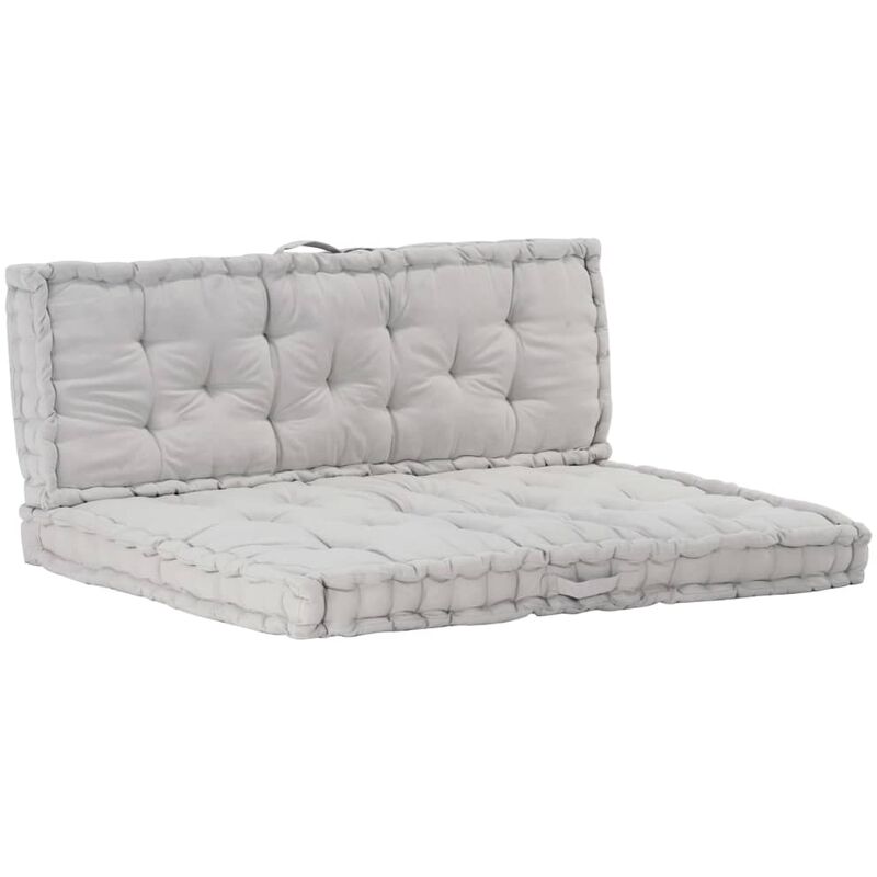 

Cojines para muebles de palets 2 unidades algodón gris