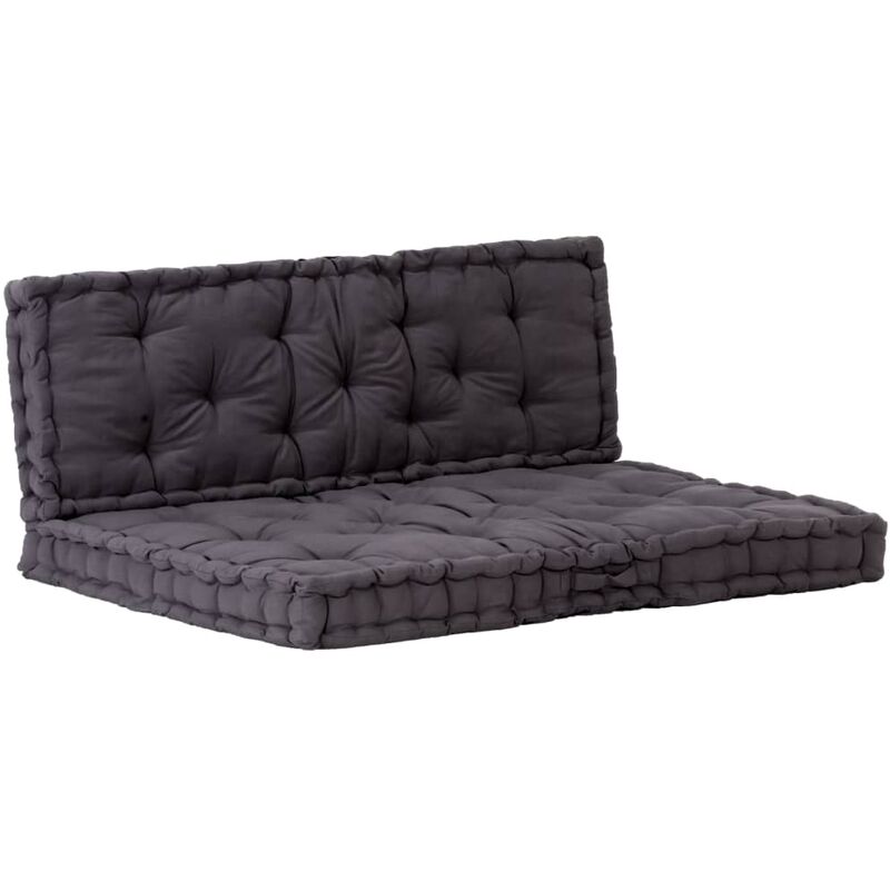 

Cojines para muebles de palets 2 unidades algodon negro