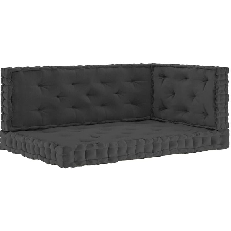 

Cojines para muebles de palets 3 unidades algodón antracita - Antracita