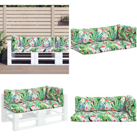 Cojines para palés 3 piezas tela Oxford multicolor - Cojines para jardín - Cojines para patio