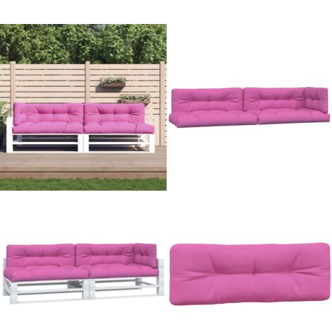 Cojines para palés 5 piezas tela rosa - Cojines para patio - Cojines para salón