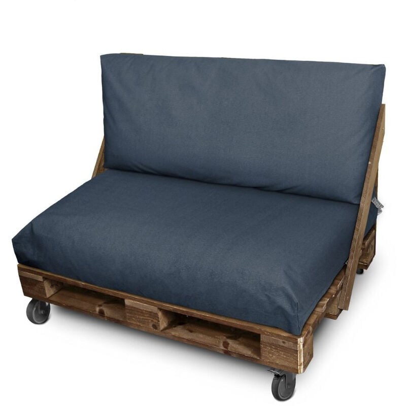 Happers - Coussin palette d'extérieur Dossier 120x45x25 Gris Pétrole Naylim Mate