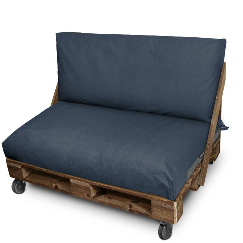 Happers - Housse coussin palette d'extérieur Dossier Angle 65x45x25 Sans Garnissage Gris Pétrole Naylim Mate