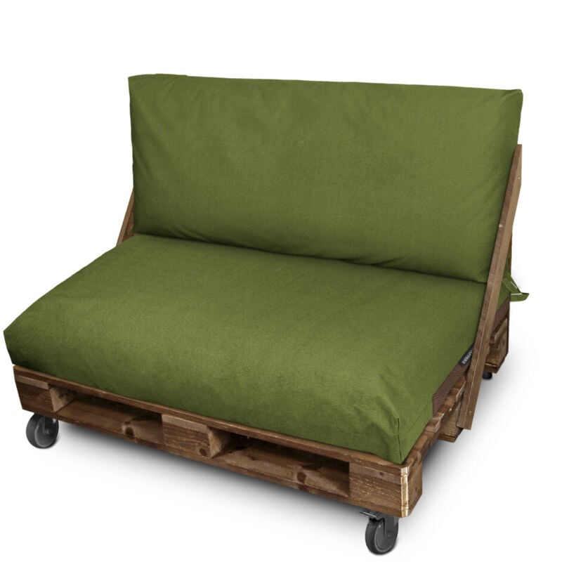 Housse coussin palette d'extérieur Dossier Angle 65x45x25 Sans Garnissage Vert Naylim Mate Happers