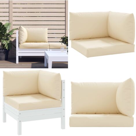 Cojines para palets 3 unidades tela Oxford beige - Cojines para jardín - Cojines para salón