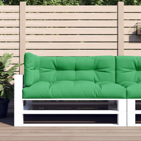 Cojines para palets 3 unidades tela verde vidaXL