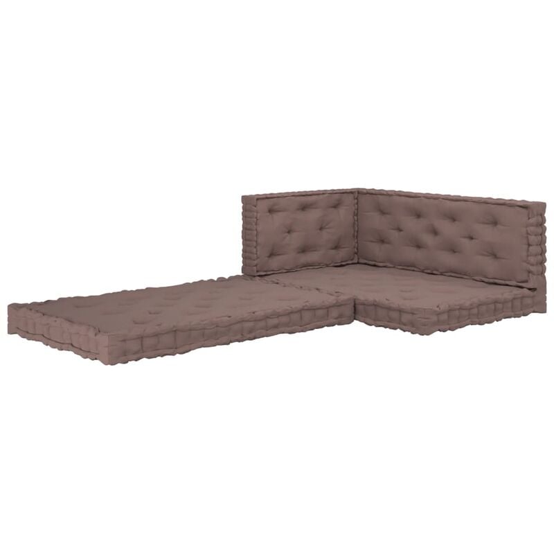 

Cojines para palets de suelo 4 unidades algodón gris taupe - Gris Topo