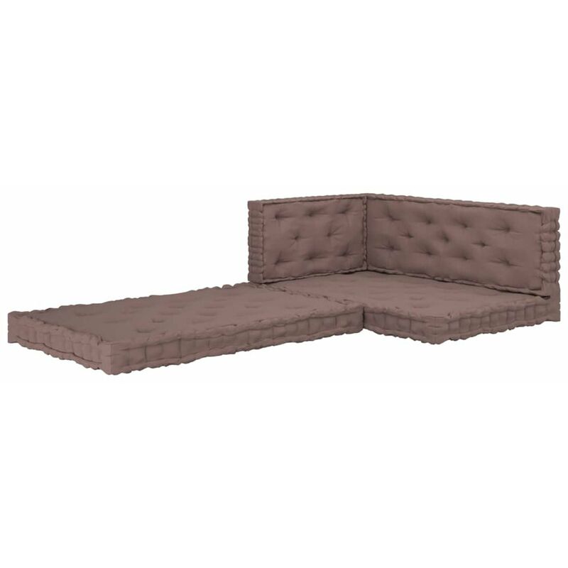

Cojines para palets de suelo 4 unidades algodon gris taupe