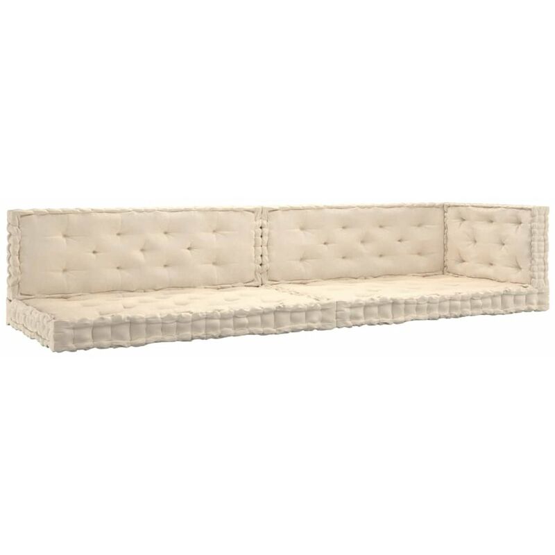 

Cojines para palets de suelo 5 unidades algodon beige