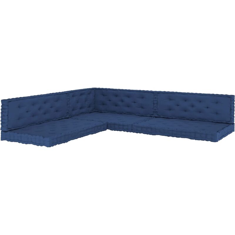 

Cojines para palets de suelo 7 uds algodón azul marino claro - Azul