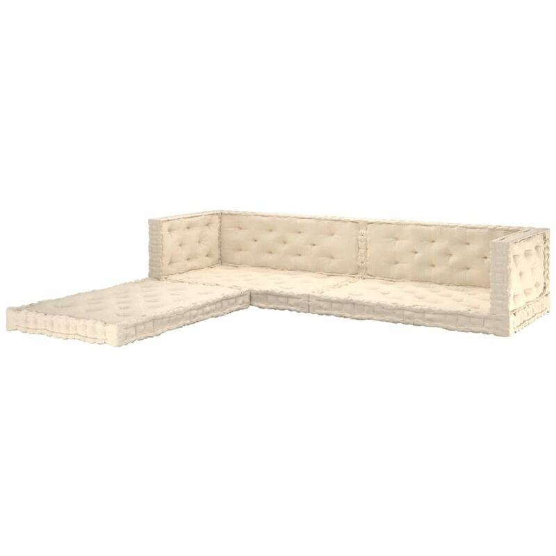 

Cojines para palets de suelo 7 unidades algodon beige