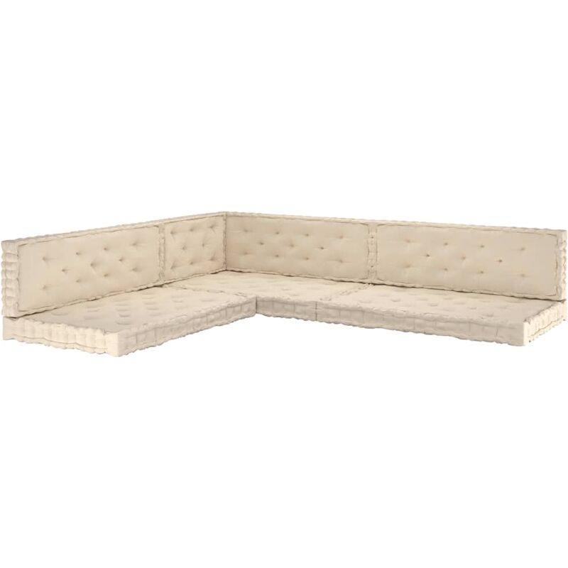 

Cojines para palets de suelo 7 unidades algodón beige