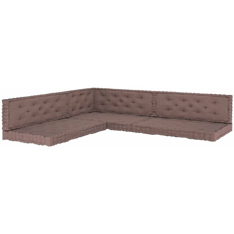 

Cojines para palets de suelo 7 unidades algodon gris taupe