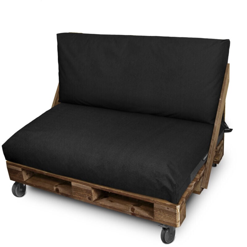 

Cojines para palets 80x80x20 Negro Mate Happers
