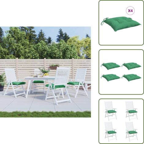 Cojines para patio - vidaXL Cojines para palets 4 unidades tela Oxford verde 50x50x7 cm - Cojines para salón