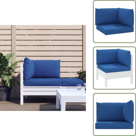 Cojines para salón - vidaXL Cojines para palets 3 unidades tela Oxford azul - Cojines para exterior