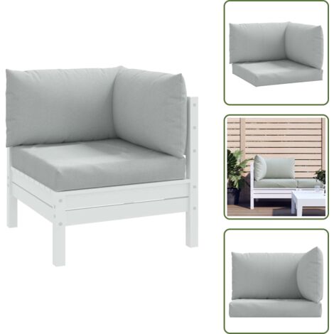 Cojines para salón - vidaXL Cojines para sofá de palets 3 uds tela gris claro melange - Cojines de exterior