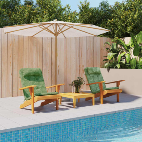 Cojines para silla Adirondack 2 uds tela Oxford estampado hojas