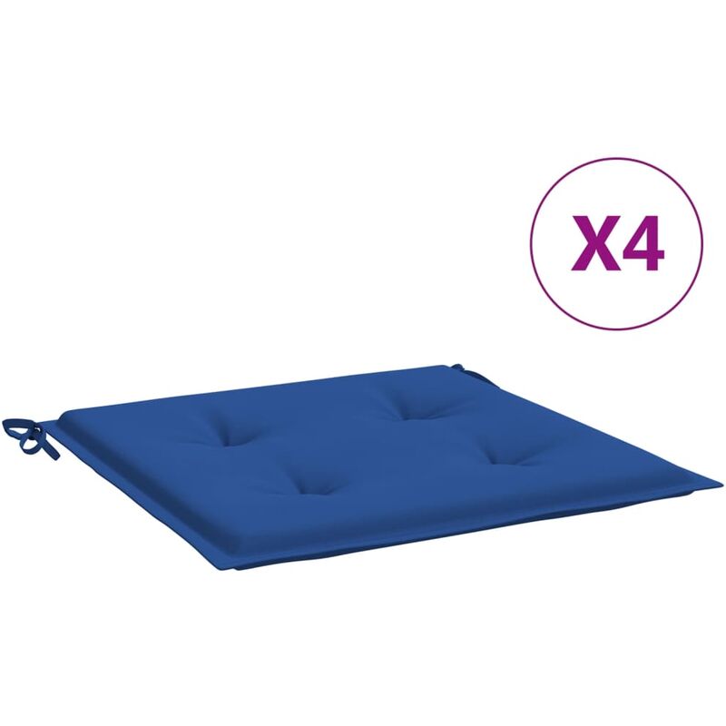 

Cojines para silla de jardín 4 uds tela azul royal 40x40x4 cm - Azul
