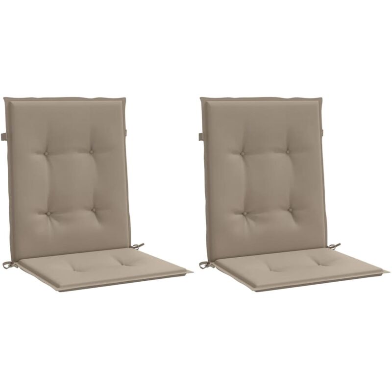 

vidaXL Cojines para sillas de jardín 2 uds gris taupe 100x50x4 cm - Gris Topo