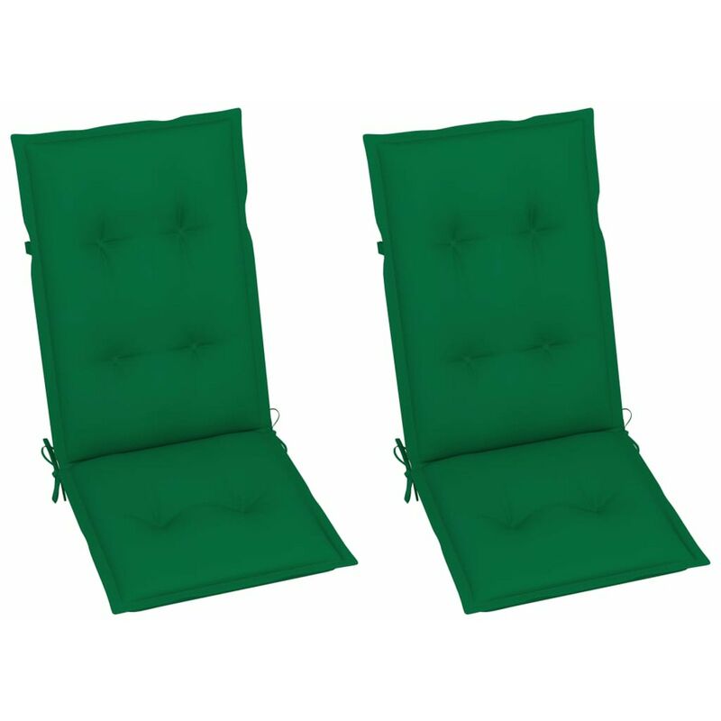 

Cojines para sillas de jardin 2 uds verde 120x50x7 cm