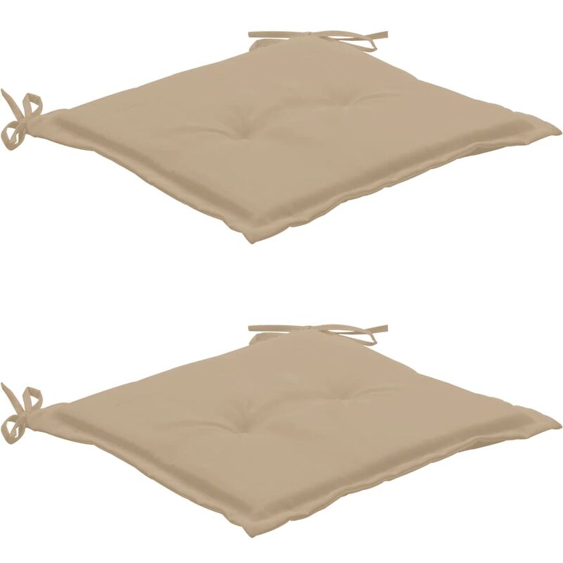 

Cojines para sillas de jardin 2 unidades beige 50x50x3 cm