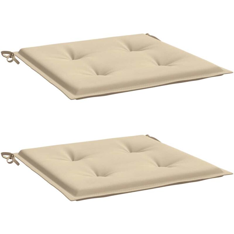 

Cojines para sillas de jardín 2 unidades beige 50x50x3 cm - Beige - Vidaxl