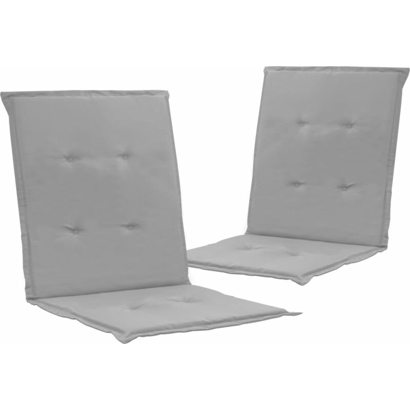 

Happyshopping - Cojines para sillas de jardin 2 unidades gris 100x50x4 cm