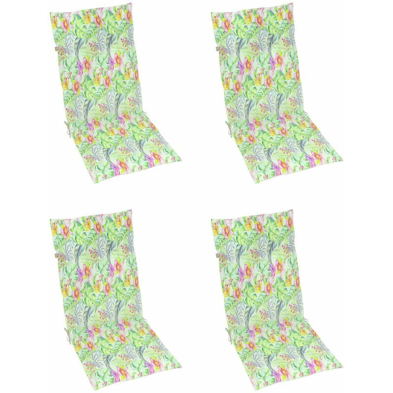 

Cojines para sillas de jardin 4 uds estampado hojas 120x50x4 cm