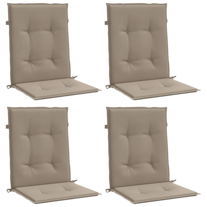 

vidaXL Cojines para sillas de jardín 4 uds gris taupe 100x50x4 cm - Gris Topo