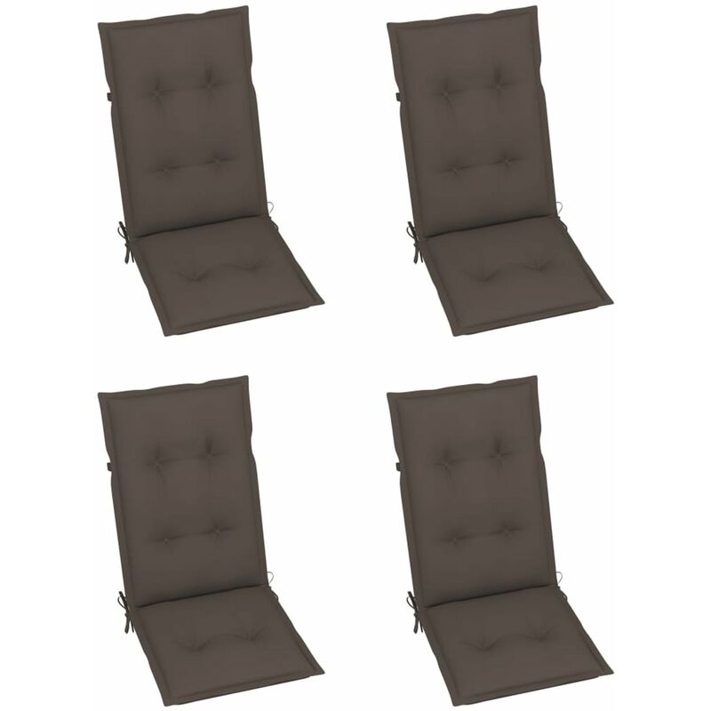 

Happyshopping - Cojines para sillas de jardin 4 uds taupe 120x50x7 cm