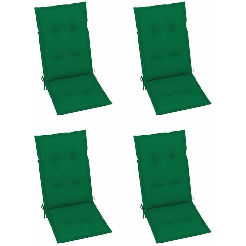

Happyshopping - Cojines para sillas de jardin 4 uds verde 120x50x7 cm