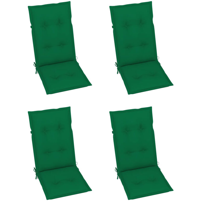 

Cojines para sillas de jardin 4 uds verde 120x50x7 cm