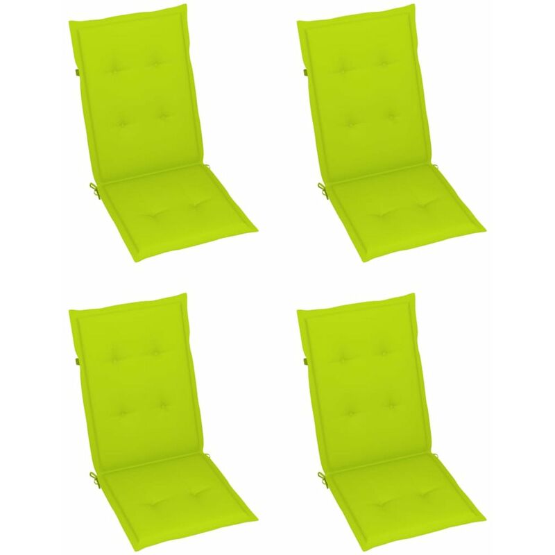 

Cojines para sillas de jardin 4 uds verde brilante 120x50x4 cm