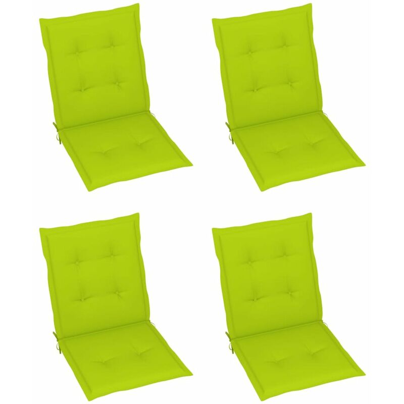 

Cojines para sillas de jardin 4 uds verde brillante 100x50x4 cm