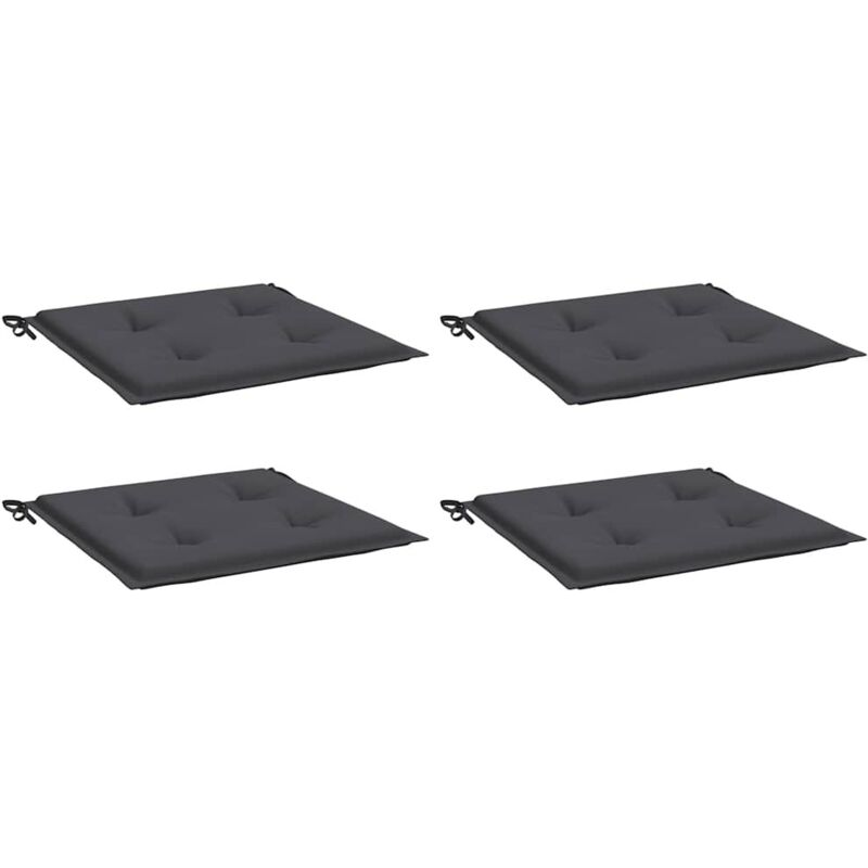 

vidaXL Cojines para sillas de jardín 4 unidades antracita 40x40x4 cm - Antracita