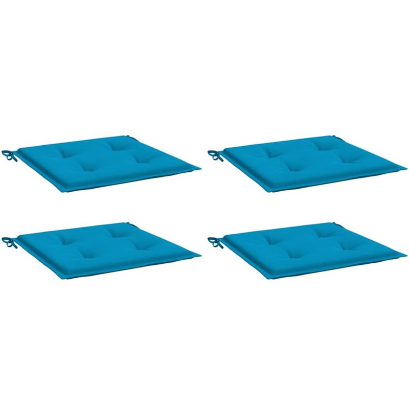 

vidaXL Cojines para sillas de jardín 4 unidades azul 40x40x4 cm - Azul