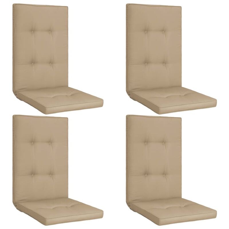 

Cojines para sillas de jardín 4 unidades beige 120x50x5 cm
