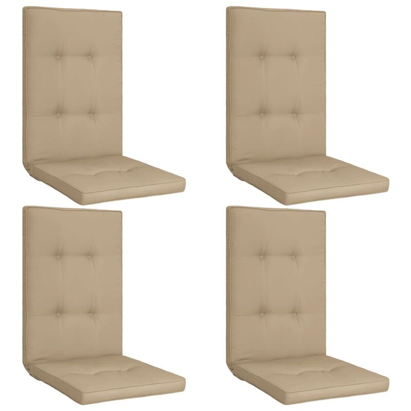 

vidaXL Cojines para sillas de jardín 4 unidades beige 120x50x5 cm - Beige