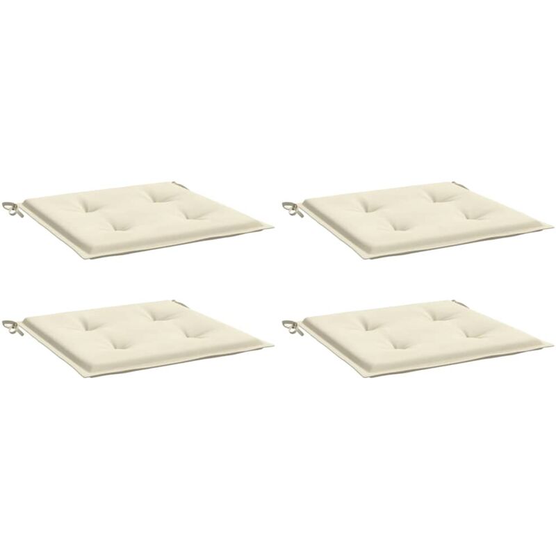 

vidaXL Cojines para sillas de jardín 4 unidades crema 40x40x4 cm - Crema