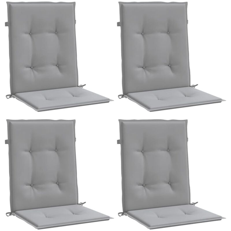 

vidaXL Cojines para sillas de jardín 4 unidades gris 100x50x4 cm - Gris