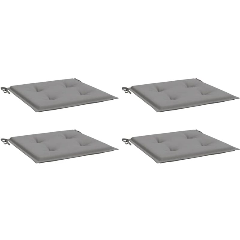 

vidaXL Cojines para sillas de jardín 4 unidades gris 40x40x4 cm - Gris