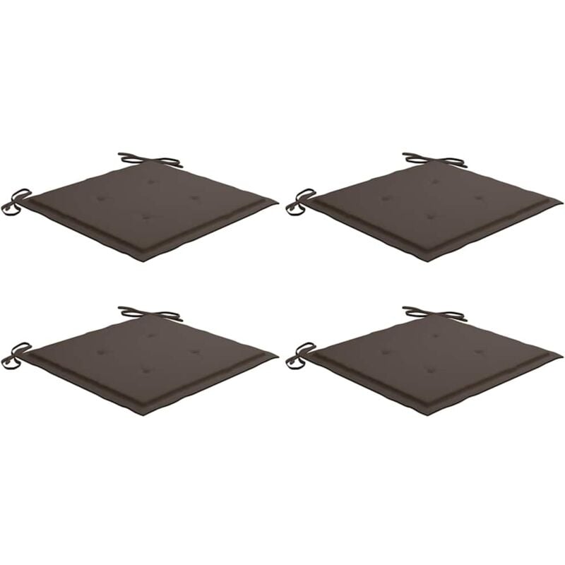 

vidaXL Cojines para sillas de jardín 4 unidades gris taupe 40x40x4 cm - Gris Topo