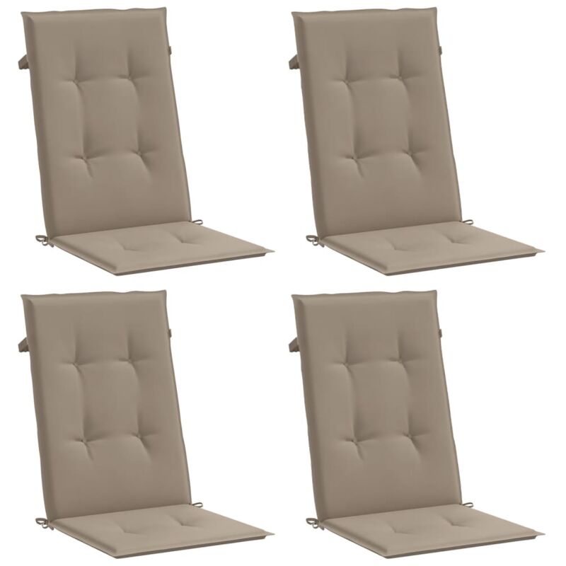 

vidaXL Cojines para sillas de jardín 4 unidades gris taupé 120x50x4 cm - Gris Topo