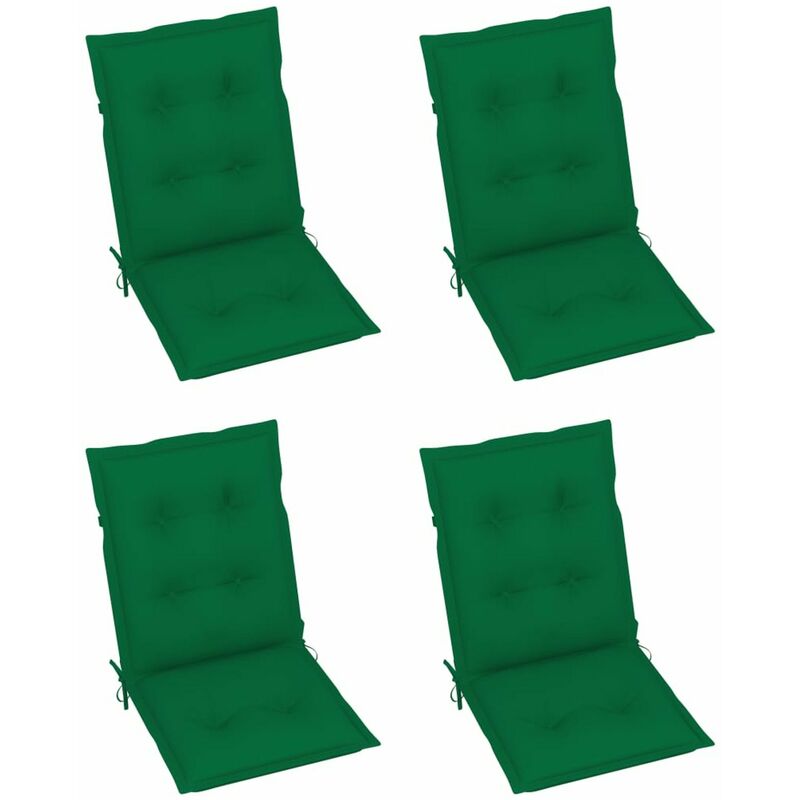 

Cojines para sillas de jardin 4 unidades verde 100x50x7 cm