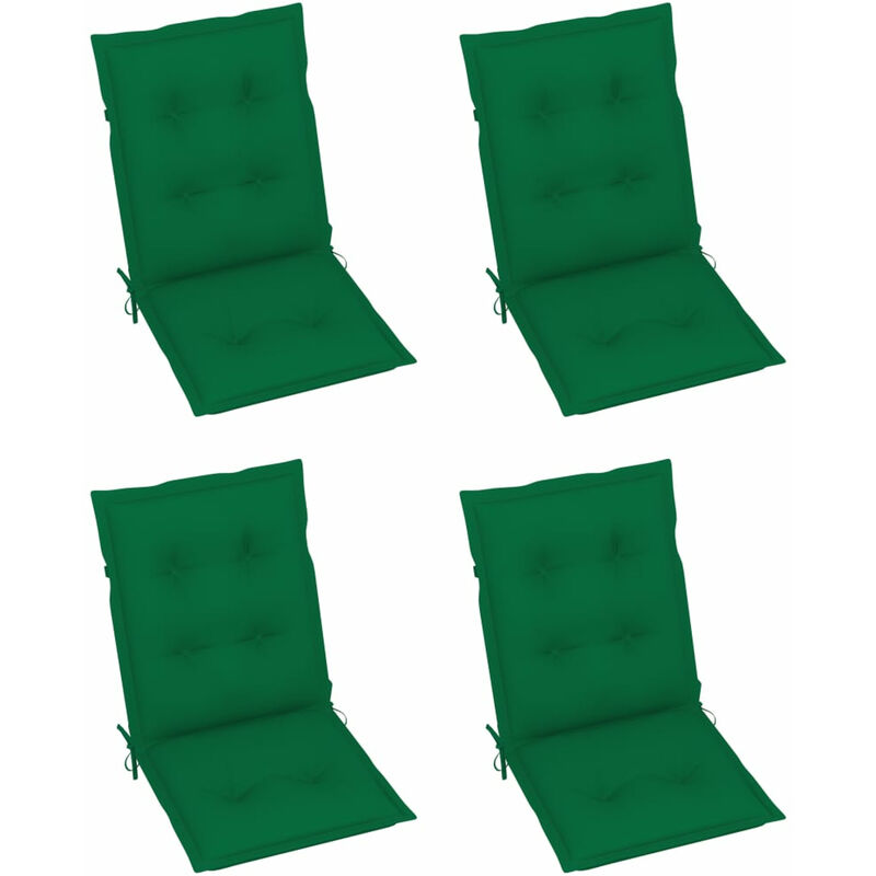 

Cojines para sillas de jardin 4 unidades verde 100x50x7 cm