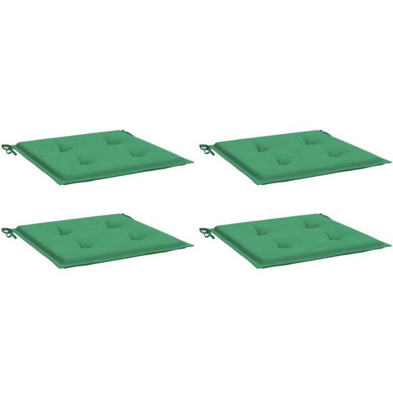 

vidaXL Cojines para sillas de jardín 4 unidades verde 40x40x4 cm - Verde